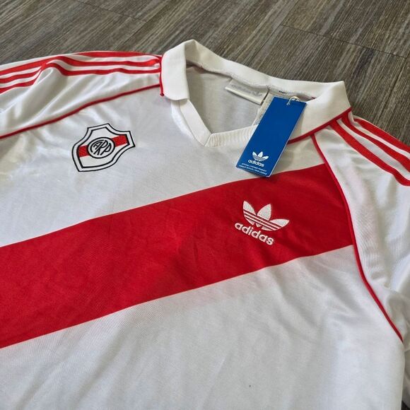 Adidas River Plate 1994 Retro Home Jersey White Red Long Sleeve Men's L IV7546 - Picture 3 of 16